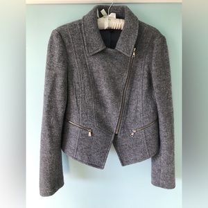 Wool Blend Asymmetrical Jacket